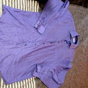 van heusen purple marled shirt